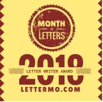 Month of Letters yellow logo