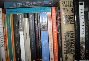 Part of the fiction bookshelf